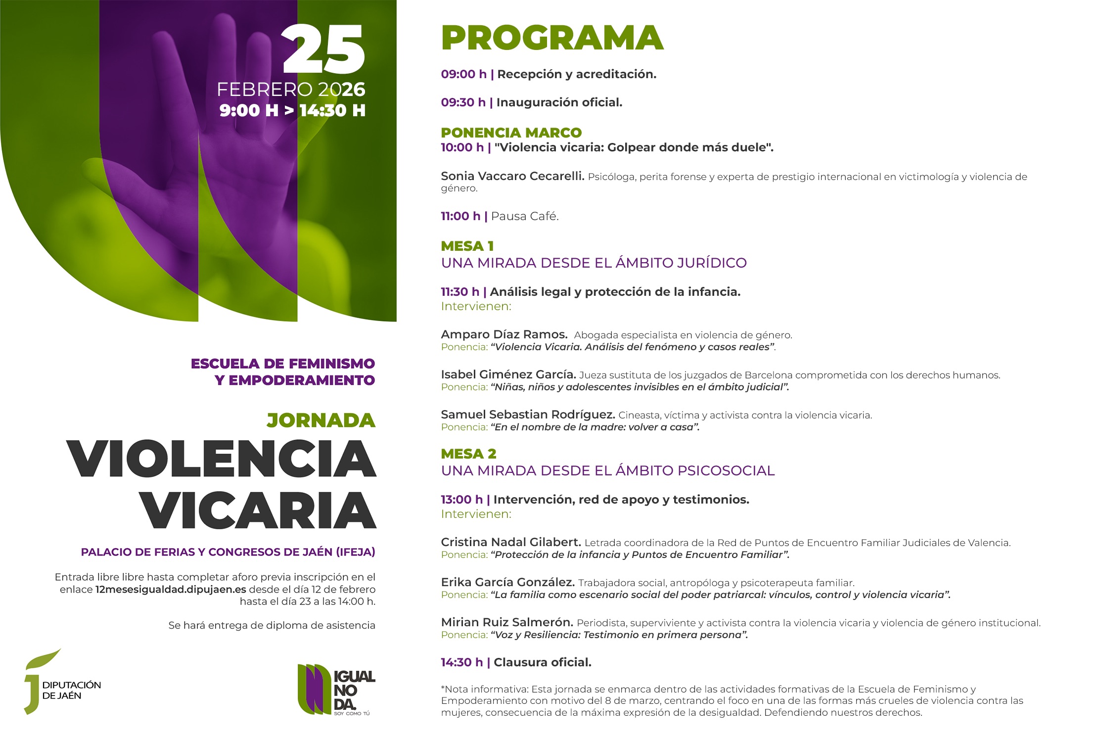 Diputación de Jaén - 12 meses igualdad Programa 28 mayo