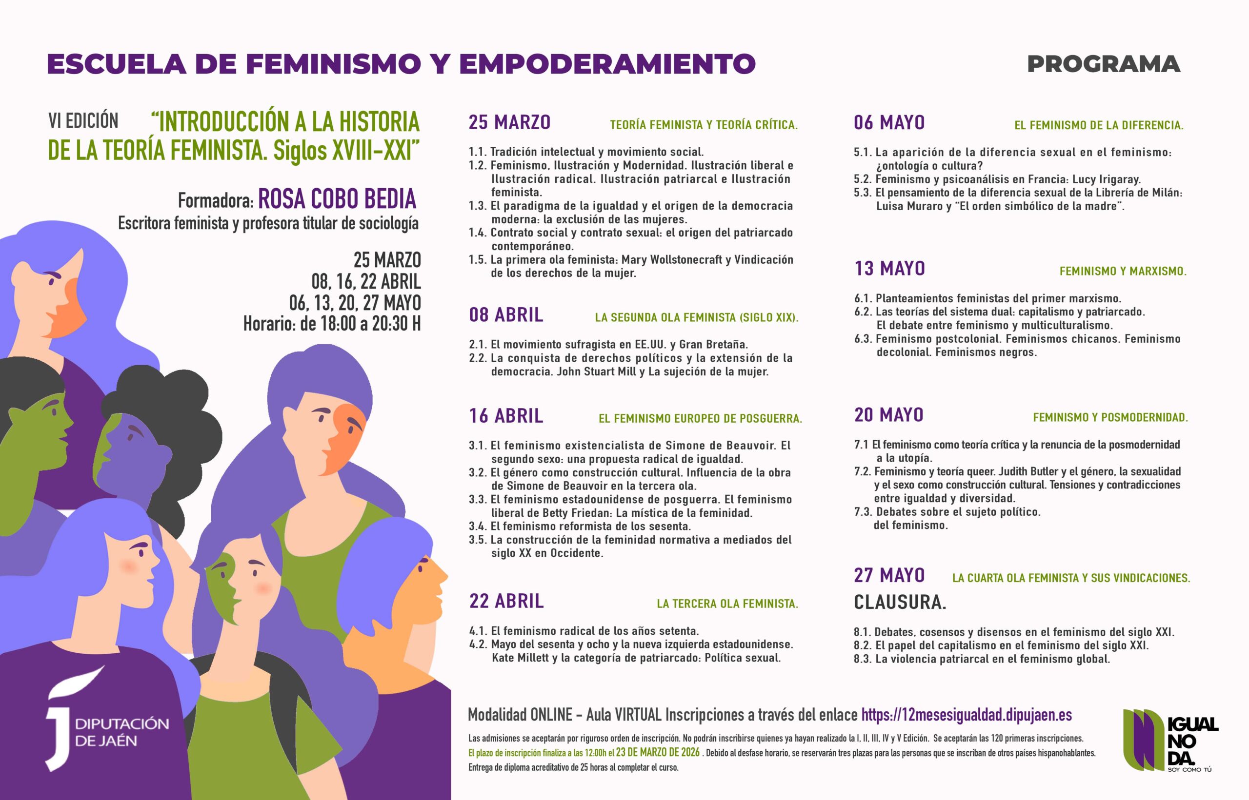 Diputación de Jaén - 12 meses igualdad Programa 28 mayo